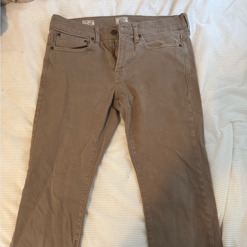 J Crew 484 5 pocket pants in Dark Khaki - 30x30